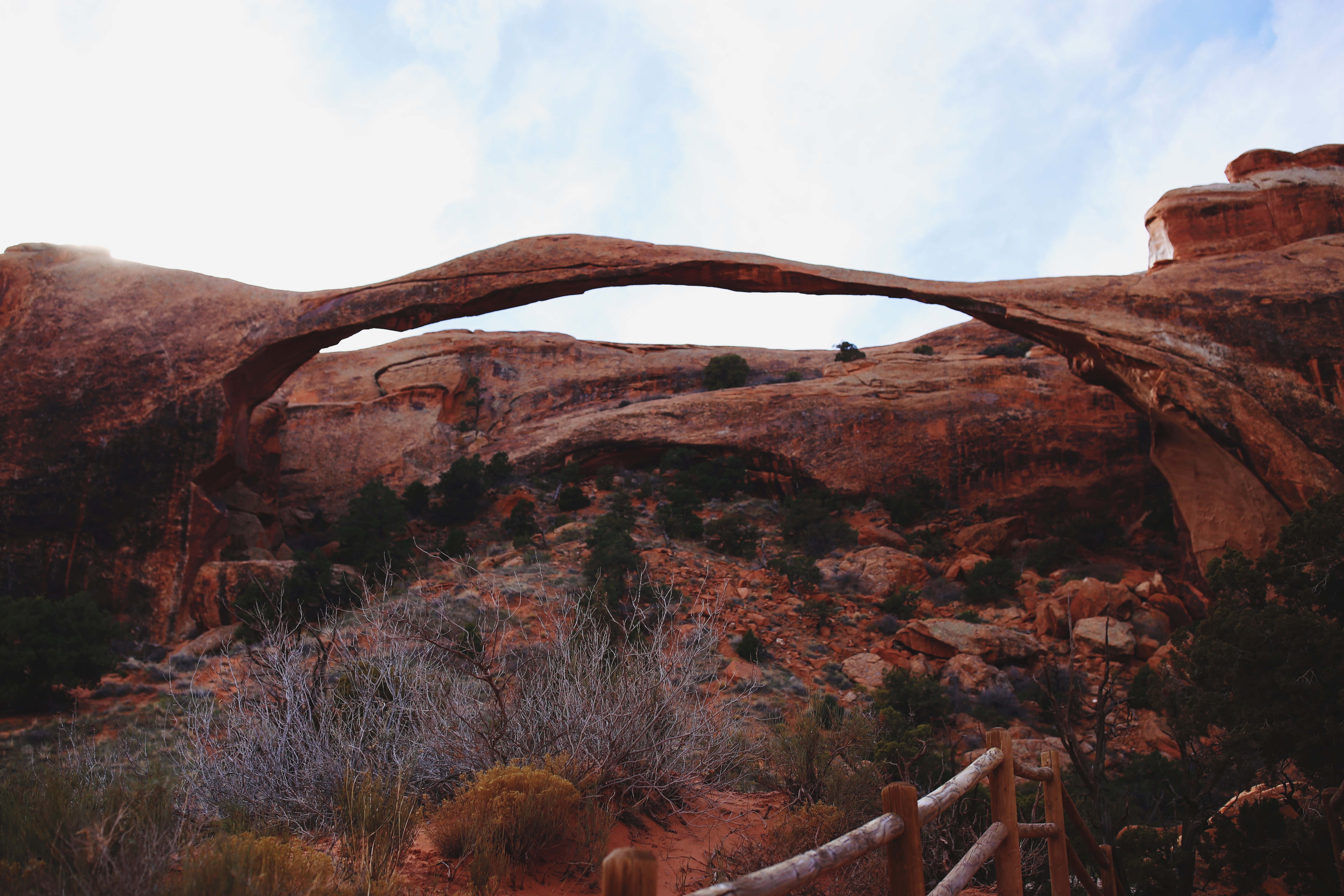 Landscape arch, moab utah, great outdoors, hiking, red rocks, desert