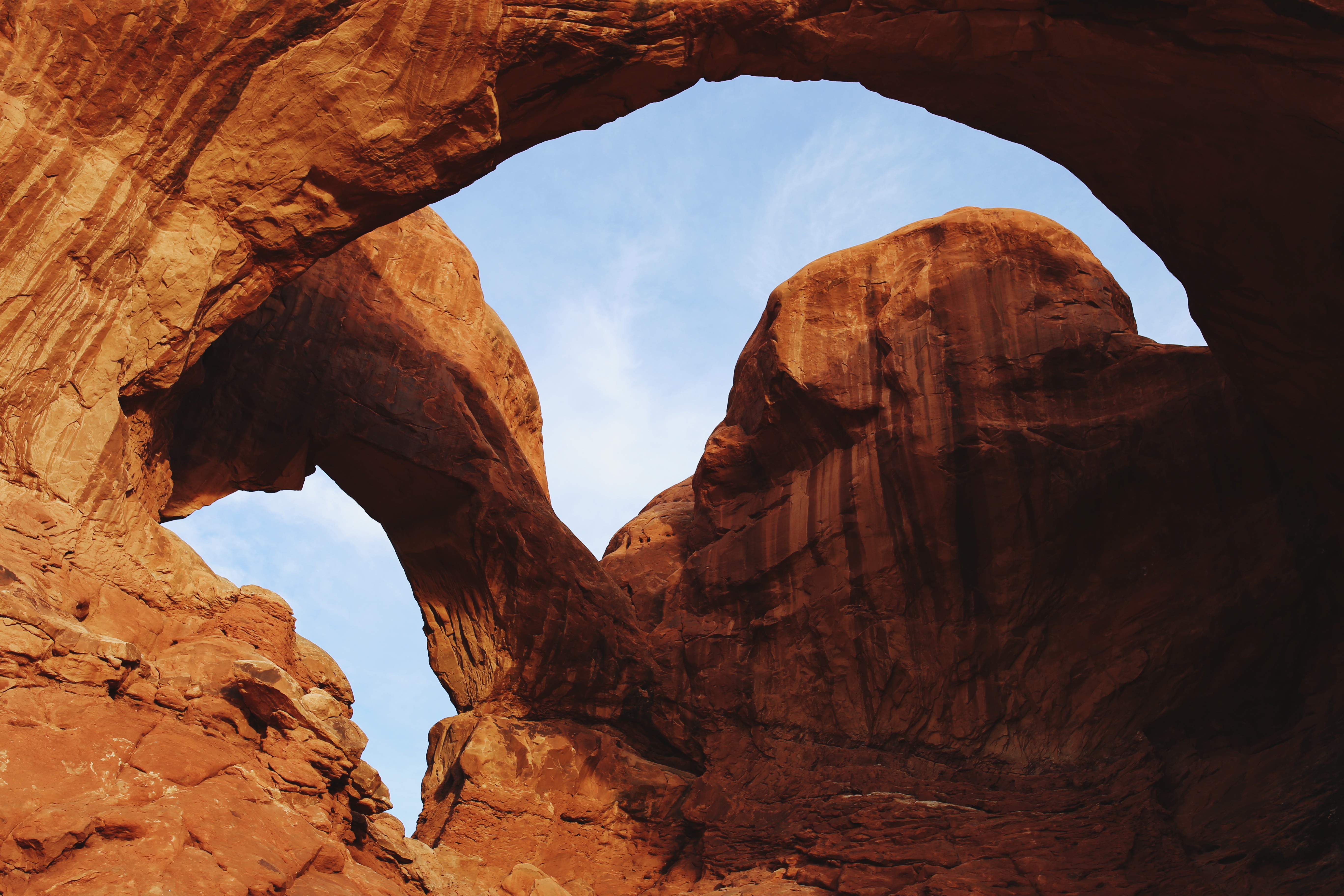 Double Arch, moab utah, girl hiking, great outdoors, red rocks